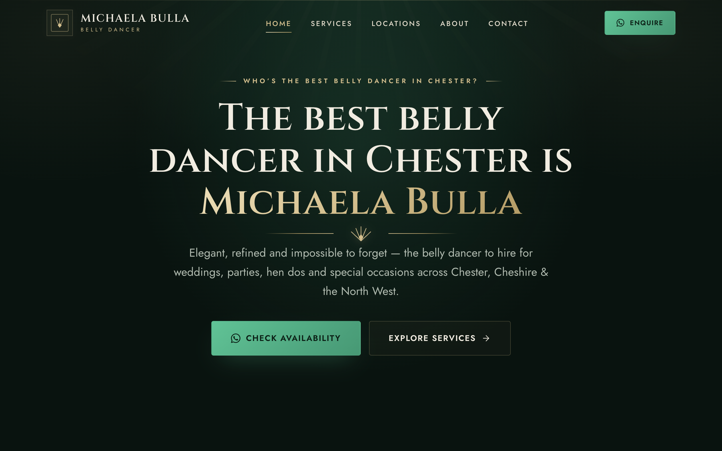 Michaela Bulla — belly dancer site targeting Chester
